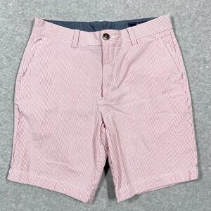 Vineyard Vines Shorts Mens 30 Seersucker Breaker 9" Red Stripe Beach Coastal‎
